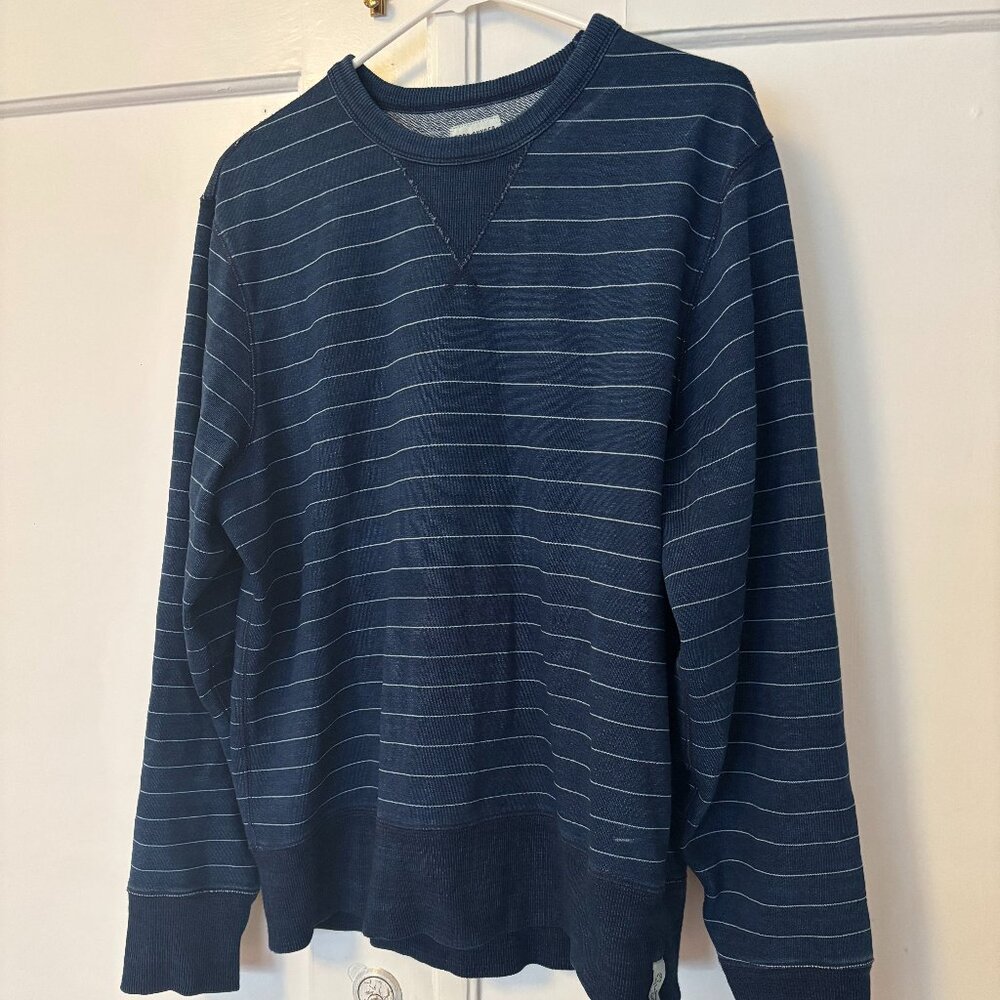Todd Snyder - Indigo Striped Sweatshirt - Small